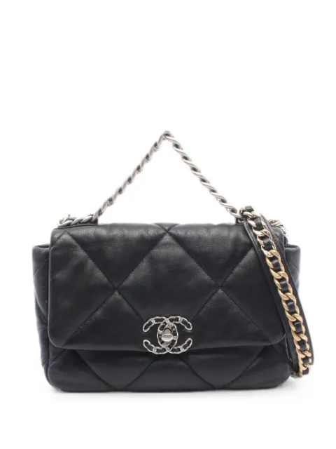 CHANEL Pre-Owned 19 matelassé shoulder bag Black 1091835K1UP8L22