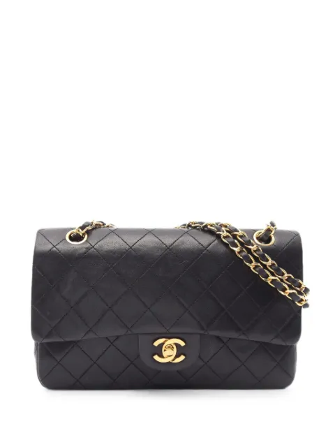CHANEL Pre-Owned 1986-1988 Matelassé double flap shoulder bag Black 1090670