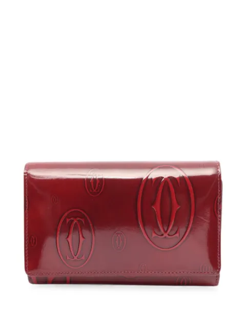 Cartier 2010s Happy Birthday leather wallet Red 1090815