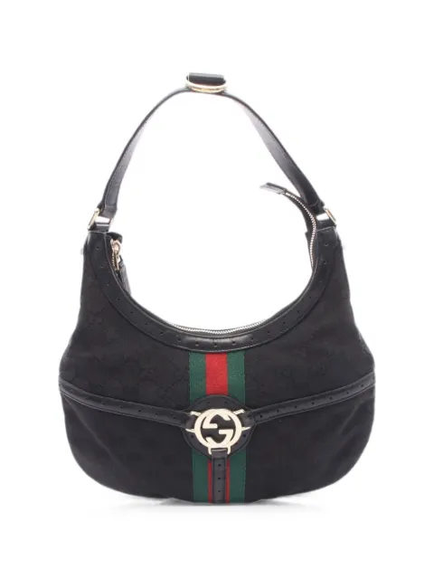 Gucci Pre-Owned 2000s Interlocking G GG zip-fastening shoulder bag Black 1090729