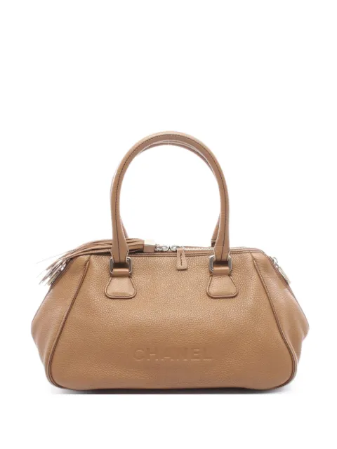 CHANEL Pre-Owned 2003-2004 mini tassel-detail tote bag Brown 10902808462698