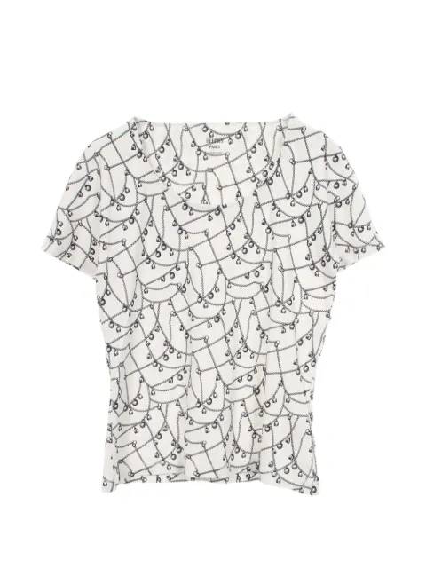 Hermès Pre-Owned 2010s all-over-pattern T-shirt White 1088241