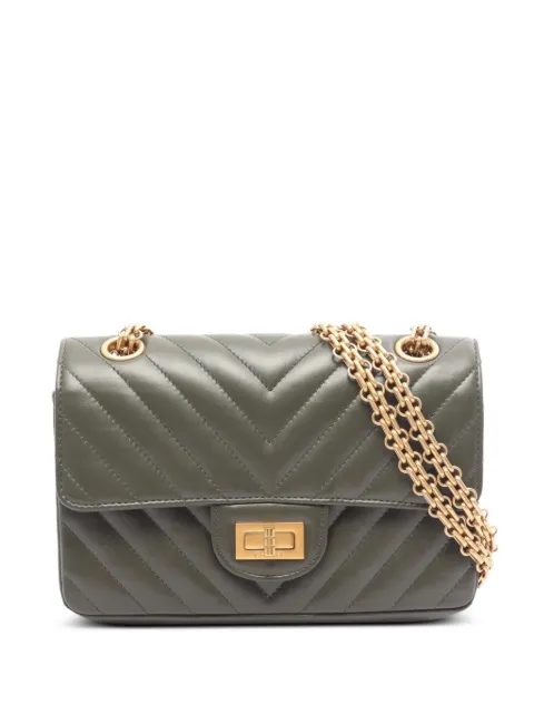 CHANEL Pre-Owned 2.55 Chevron V-stitch shoulder bag Green 1092123K06HTHLA