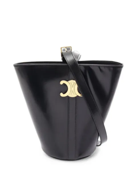 Celine Pre-Owned 2010s Triomphe bucket bag Black 1091480