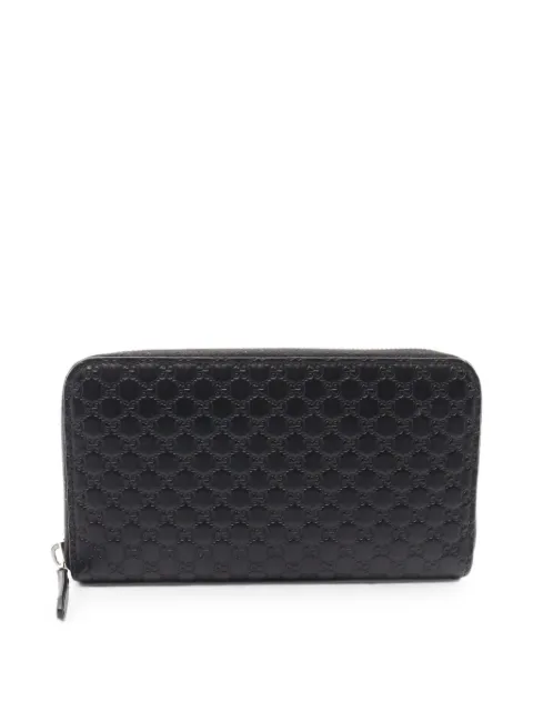 Gucci Pre-Owned 2010s Micro GG leather wallet Black 1091690