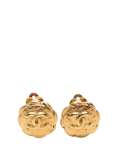 CHANEL Pre-Owned 1970-1980 CC Gold Plated Flower Clip On Earrings costume earrings Gold SNO2MJQESNSBF6GP