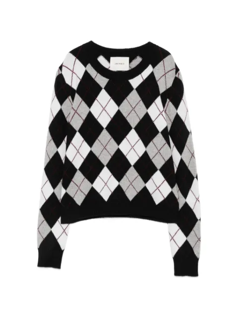 Lisa Yang argyle-knit cashmere sweater Black 2026479