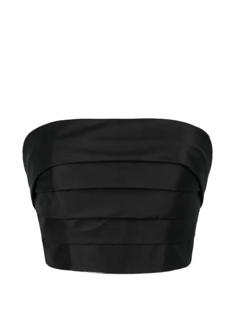 Gemy Maalouf strapless tiered top Black LPW236816T