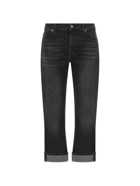 7 For All Mankind Relaxed Skinny turned-up jeans Black 7UC30C34U73NZ