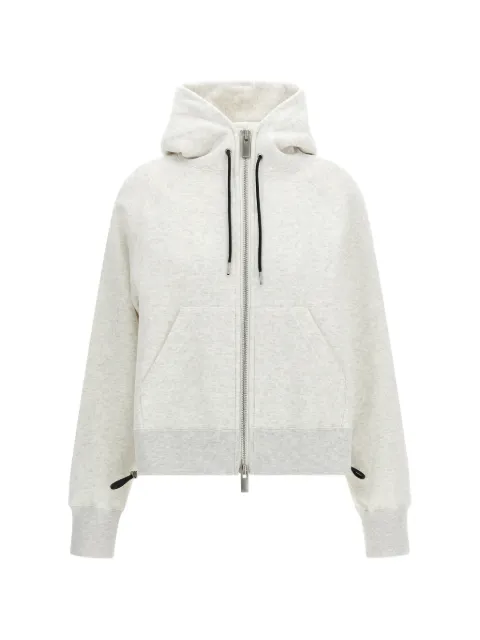 sacai zip-up flared hoodie Neutrals 2608684151