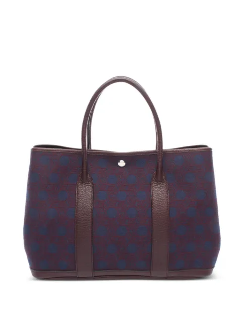 Hermès Pre-Owned 2008 PM Garden Party geometric-pattern tote bag Blue 1092142LINSQUARE