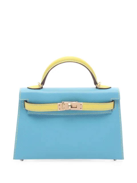 Hermès Pre-Owned 2010s mini Kelly 2 two-way shoulder bag Blue 1091043B