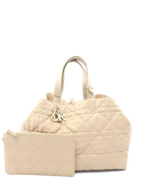 Christian Dior Pre-Owned 2010s large logo-charm tote bag Neutrals 1091780