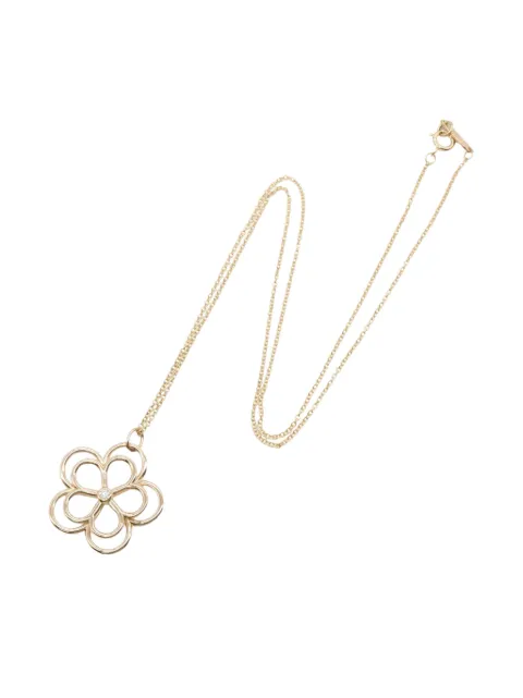 Tiffany & Co. Pre-Owned 2010s Open Flower diamond-embellished necklace Gold 1088999