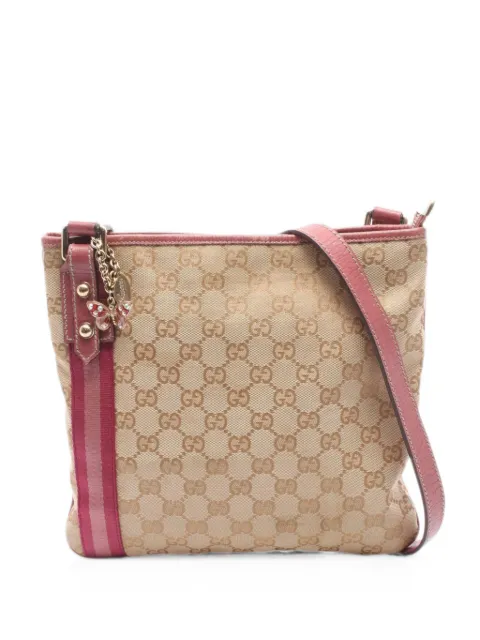 Gucci Pre-Owned 2000s GG canvas charm shoulder bag Neutrals 1090237