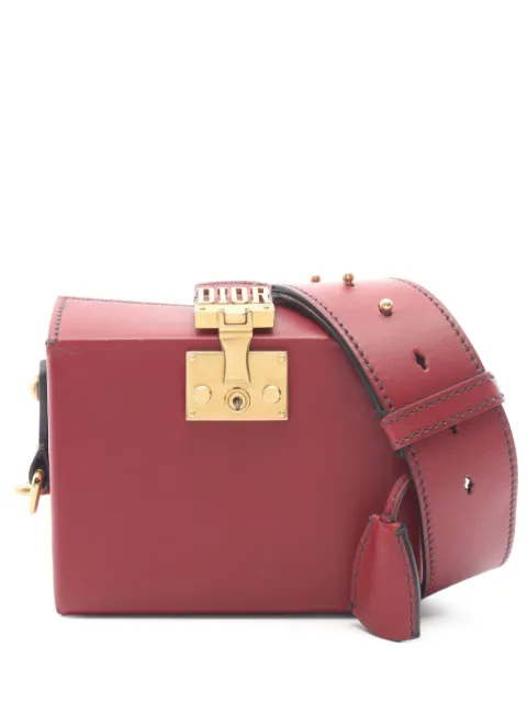 Christian Dior Pre-Owned 2010s Addict box leather crossbody bag Red 1090983