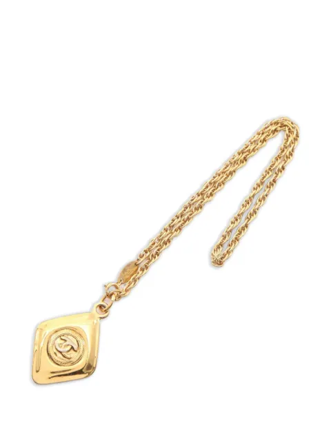CHANEL Pre-Owned 1986-1988 Coco Mark necklace Gold 1074121