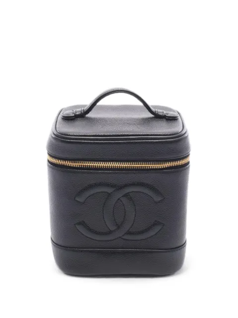 CHANEL Pre-Owned 2000-2002 Coco Mark vanity bag Black 10902506480895