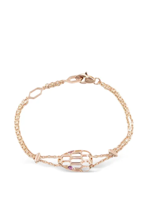 Bvlgari Pre-Owned 2010s Serpenti amethyst-embellished bracelet Pink 1089163LSXE66