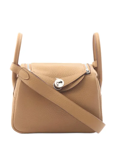 Hermès Pre-Owned 2020s mini Lindy shoulder bag Neutrals 1091763G