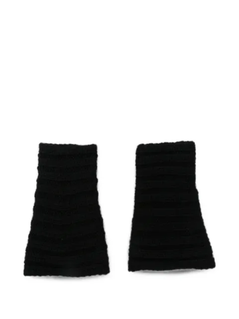 Lisa Yang Zarie ribbed-knit fingerless gloves Black 4025502