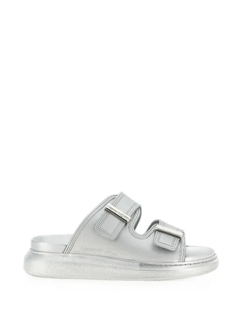 Alexander McQueen Hybrid double-band sandals Metallic 658063W4Z61