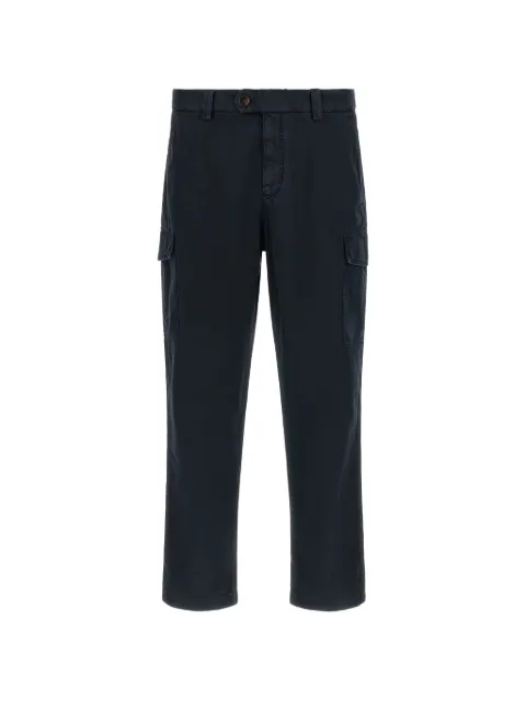 Brunello Cucinelli garment-dyed cotton cargo pants Blue M225NF1890C2517