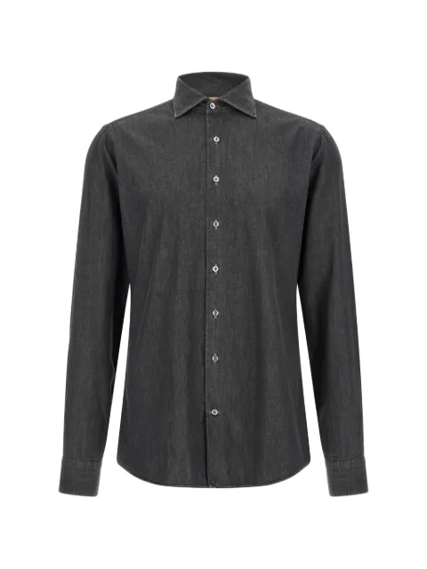 BORRIELLO NAPOLI cotton denim shirt Grey 170475