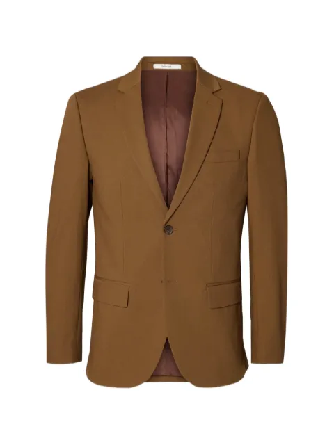 SELECTED slim-fit blazer Brown 160878244251118