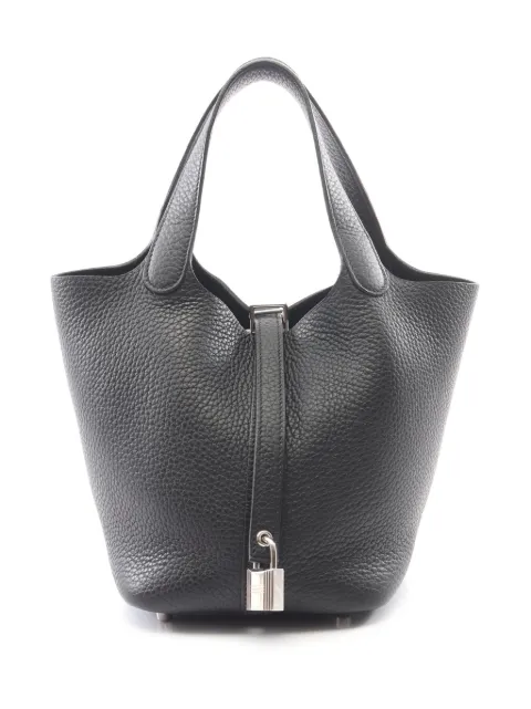 Hermès Pre-Owned 2025 Clemence Picotin Lock 18 handbag Black VR3MF0T8Y5FDHJGA