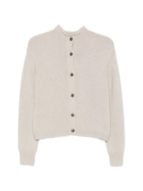 Lisa Yang crew-neck cardigan Neutrals 2026430