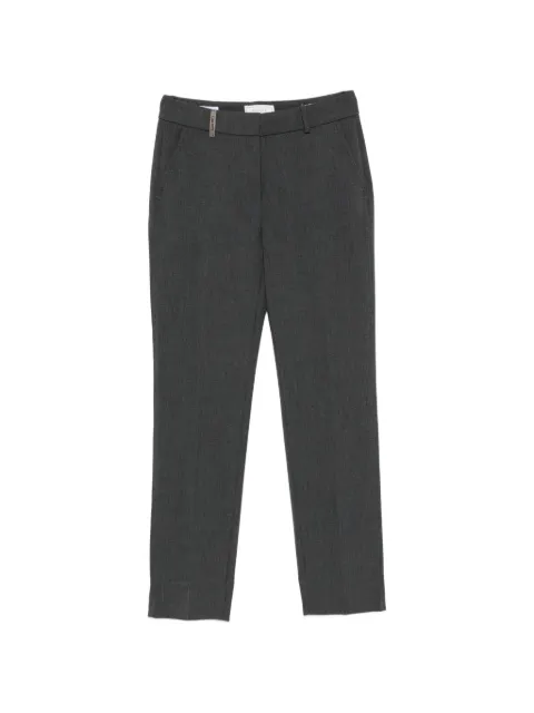 Peserico straight-leg tailored trousers Grey A0471801934