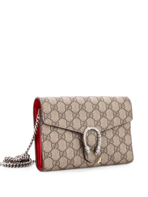 Gucci Pre-Owned Dionysus Chain Wallet GG Coated Canvas Small crossbody bag Brown WE8OWXQWX2WX525Z