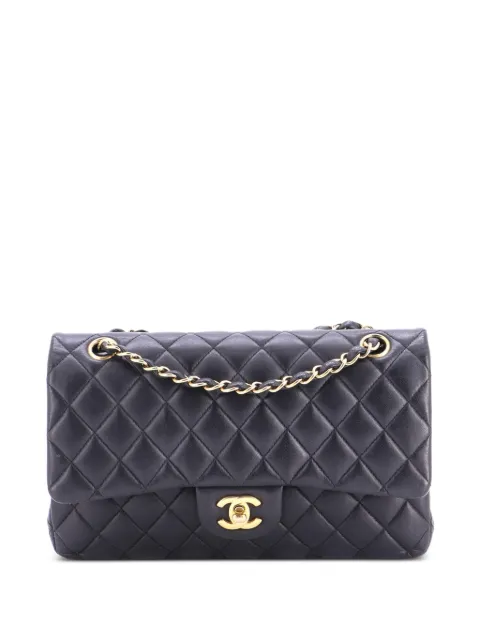 CHANEL Pre-Owned Classic Double Flap Bag Quilted Lambskin Medium shoulder bag Black FXYF26U0W5R7XQJ6
