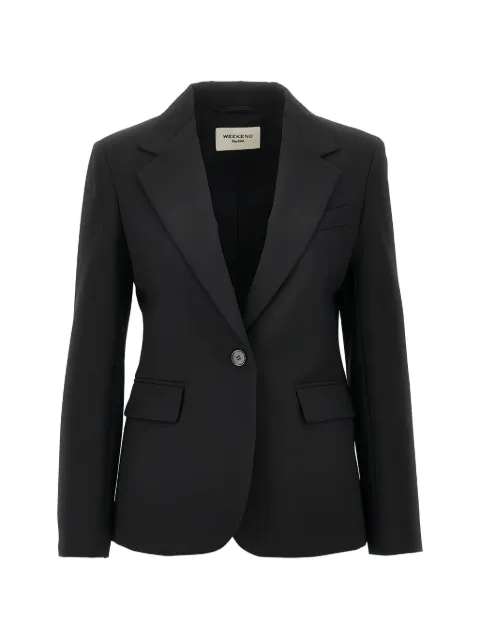 Weekend Max Mara single-breasted virgin wool blazer Black 2625046081600