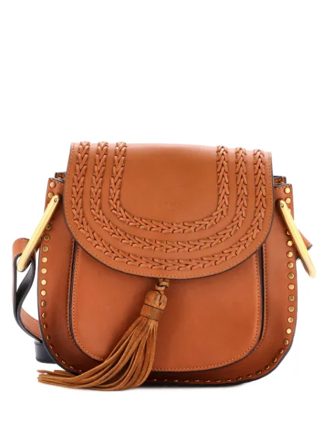 Chloé Pre-Owned Hudson Handbag Whipstitch Leather Small crossbody bag Brown FBHPK7ILX6U5G04D
