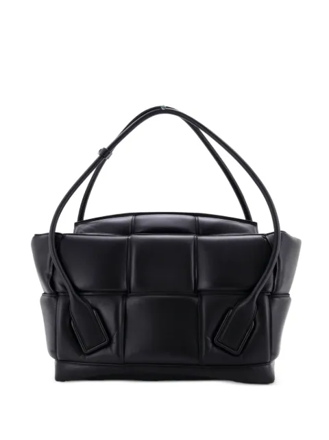 Bottega Veneta Pre-Owned Arco Bag Padded Maxi Intrecciato Leather Large tote bag Black RQXXHGFN9UBWYJP0