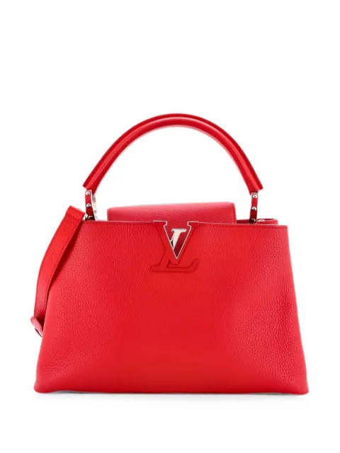 Louis Vuitton Pre-Owned Capucines Bag Leather PM satchel Red BEDVQ39DGQYZ63HG