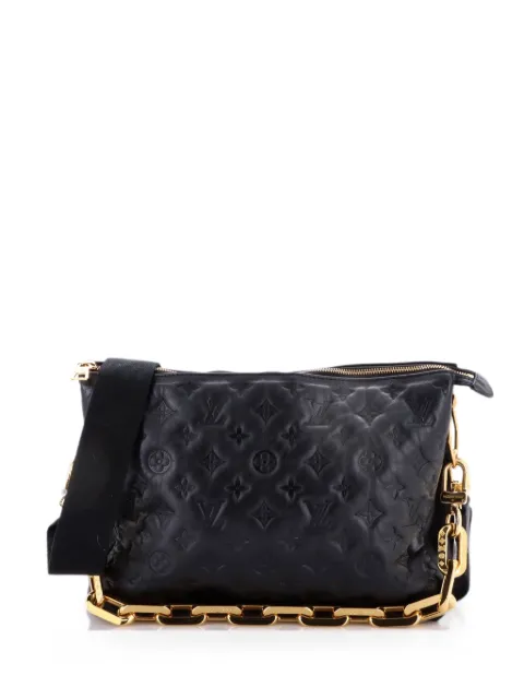 Louis Vuitton Pre-Owned Coussin Bag Monogram Embossed Lambskin MM crossbody bag Black O1VD4VGOVWNDBLA9