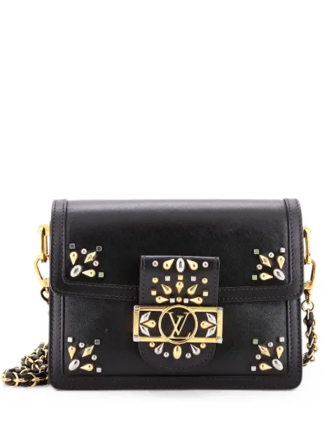 Louis Vuitton Pre-Owned Dauphine Studded Leather Mini shoulder bag Black 6MWF32M08GKSRMKA