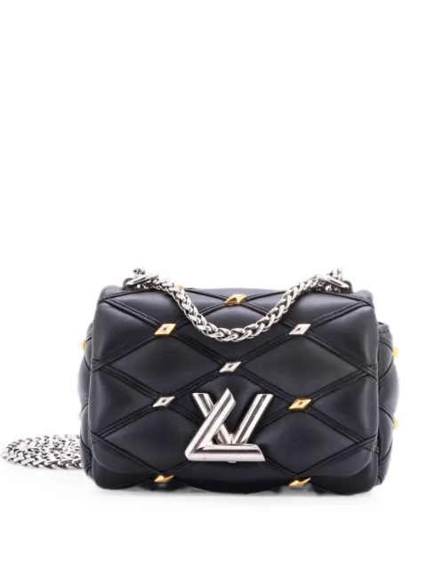 Louis Vuitton Pre-Owned Pico GO-14 Handbag Studded Malletage Leather shoulder bag Black JN8OKJUEDBM2IL1I