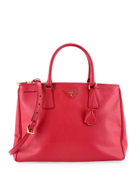 Prada Pre-Owned Double Zip Lux Saffiano Leather Medium tote bag Pink J2VI9PU6DLZ23H56