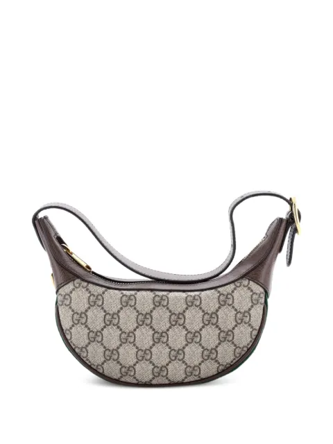 Gucci Pre-Owned Ophidia Half Moon Bag GG Coated Canvas Mini hobo bag Brown 329WCGP64XNX0U7Z