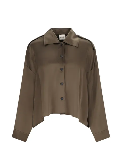 KHAITE Bodine epaulette shirt Brown 24803029