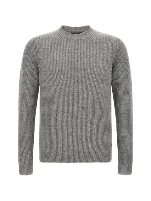 Zanone ribbed-knit crew-neck sweater Grey 810234ZN274