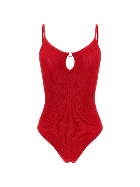Hunza G Toni ring-detail swimsuit Red TONISWIM