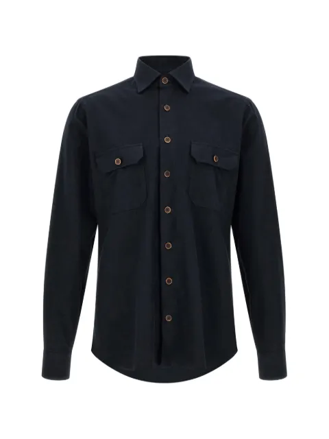 BORRIELLO NAPOLI flap-pocket shirt Blue 230304