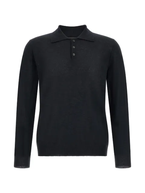 Zanone fine-knit long-sleeve sweater Black 810392ZK135Z1375