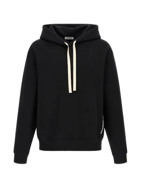Jil Sander logo-print drawstring hoodie Black J22GU0167J20128