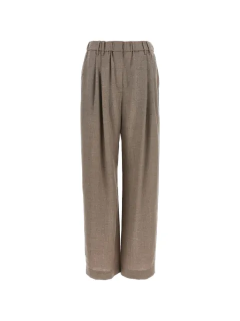 Brunello Cucinelli pleated wide-leg trousers Neutrals MP550P9253C1418